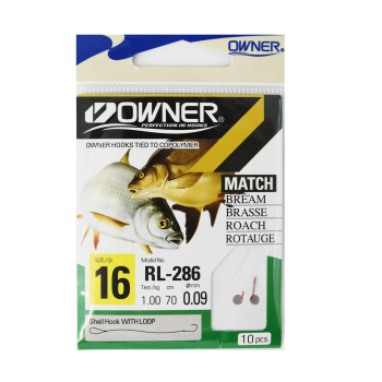 Haczyki Owner RL286/16 z przyponami - czerwony(5)