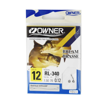 Haczyki Owner RL340/12 z przyponami -c.stalowy(5)