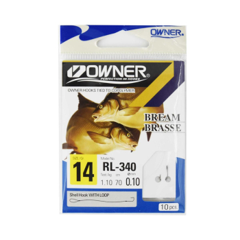 Haczyki Owner RL340/14 z przyponami -c.stalowy(5)