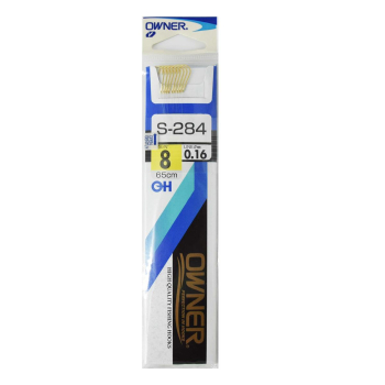 Haczyki Owner S284/8 z przyponami - złoty