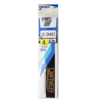 Haczyki Owner S340/4 z przyponami - ciemnostalowy