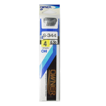 Haczyki Owner S344/4 z przyponami - czarny