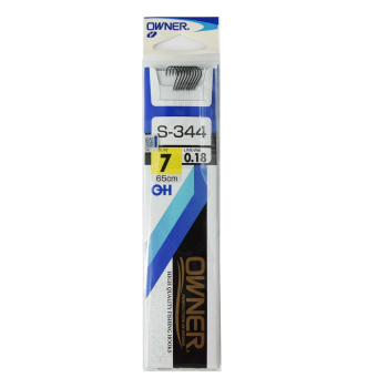 Haczyki Owner S344/7 z przyponami - czarny
