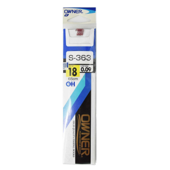 Haczyki Owner S363/18 z przyponami - czerwony