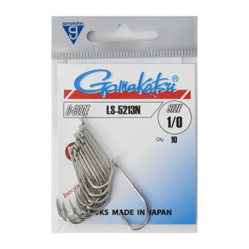 Haki Gamakatsu 5213N/1/0 nickel 1 op. (10 sztuk)