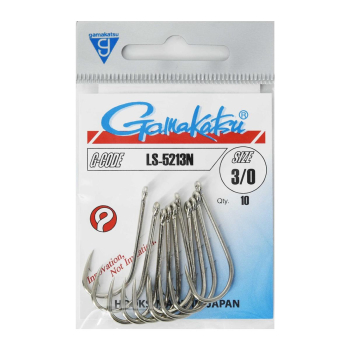 Haki Gamakatsu 5213N/3/0 nickel 1 op. (10 sztuk)