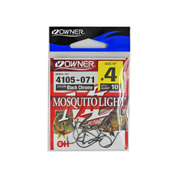 Haczyki Owner Mosquito Light 4105/4 - czarny+
