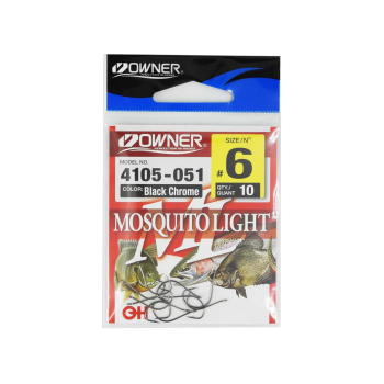 Haczyki Owner Mosquito Light 4105/6 - czarny+