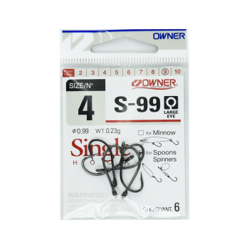 Haczyki Owner S-99/4 - czarny NSB op.6 szt.+