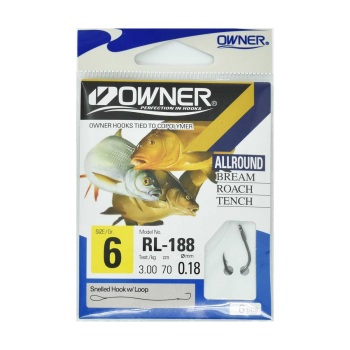 Haczyki Owner RL188/6 z przyponami -c.stalowy(5)