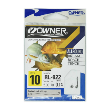 Haczyki Owner RL922/10 z przyponami - c.stalowy(5)