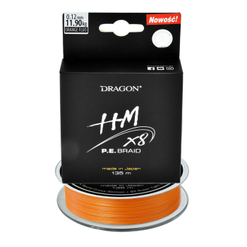 Plecionka Dragon HM X8 P.E. 0.12mm 135m pomar.fluo