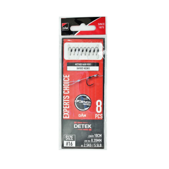 Hak z przyponem DAM Detek method hair rig r16 8sz*