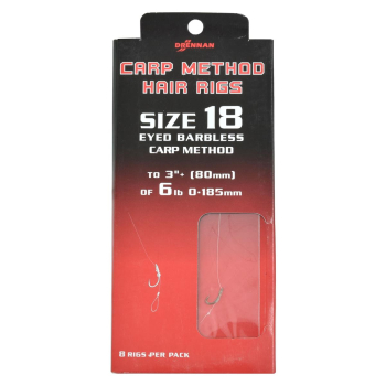 Haki Drennan C.Method+Przypon 0.185mm r.18 op/8szt