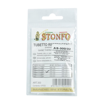 Rurki termokurczliwe czarne Stonfo 3,20-1,60mm J.*