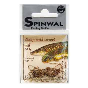 Agrafka+Krętlik Spinwal No.8 - 20 kg op.10szt