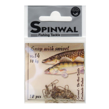 Agrafka+Krętlik Spinwal No.14 - 10 kg op.10szt