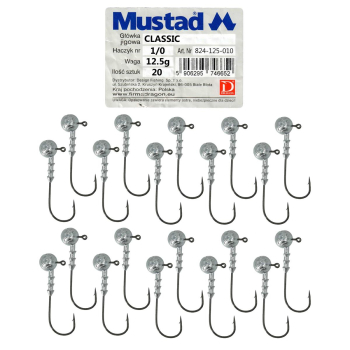 Główka jigowa Mustad Classic 1/0 12.5g 20szt.