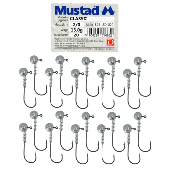 Główka jigowa Mustad Classic 2/0 15.0g 20szt.