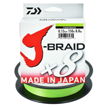 Plecionka Daiwa J-Braid X8 chartreuse 0.13mm/150m
