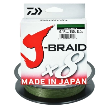 Plecionka Daiwa J-Braid X8 c.zielona 0.13mm/150m
