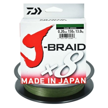 Plecionka Daiwa J-Braid X8 c.zielona 0.20mm/150m