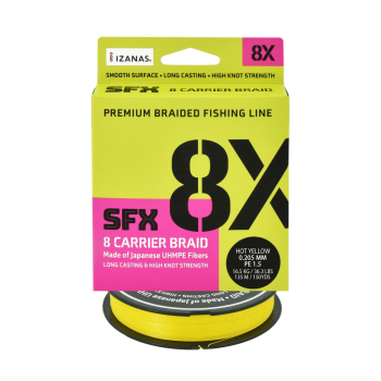 Plecionka Sufix SFX 8X Hot Yellow 0.205mm 135m