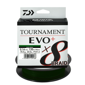 Plecionka Daiwa Tournament X8 Evo 0.14mm/135m zie