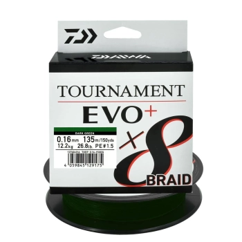 Plecionka Daiwa Tournament X8 Evo 0.16mm/135m zie