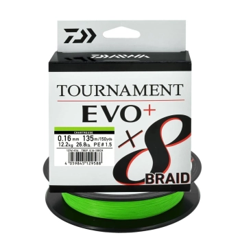 Plecionka Daiwa Tournament X8 Evo 0.16mm/135m cha