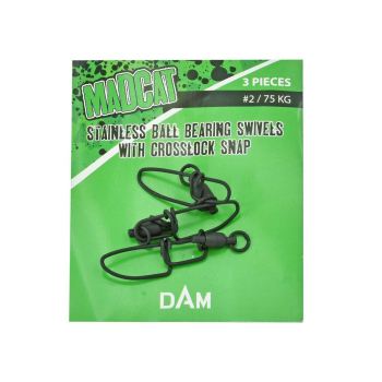 Krętlik z agrafką Crosslock MadCat #2 75kg 3 szt.-91375
