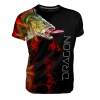 T-Shirt Dragon Okoń S czarno-czerwony