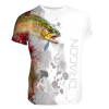 T-Shirt Dragon Pstrąg M biało-czerwony