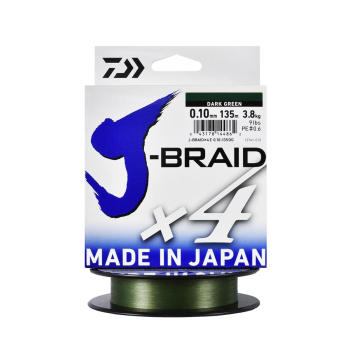 Plecionka Daiwa J-Braid X4E c.zielona 0.10mm/135m