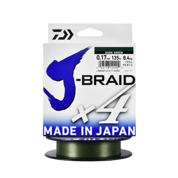 Plecionka Daiwa J-Braid X4E c.zielona 0.17mm/135m