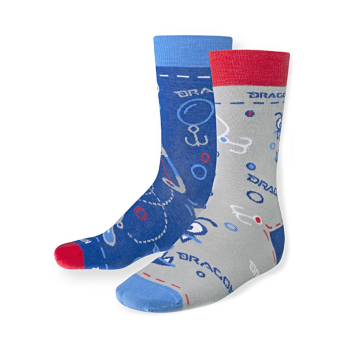 Skarpetki Dragon szare/niebieskie 40-43