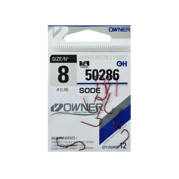 Haczyki Owner 50286/8 - czerwony+
