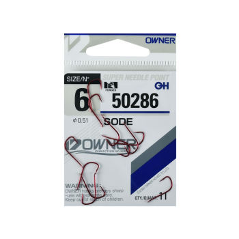 Haczyki Owner 50286/6 - czerwony+