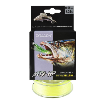 Plecionka Dragon MTX-HP Hi-Vis Yellow 0.06mm135m