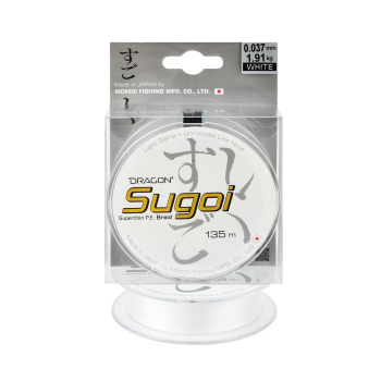 Plecionka Dragon Sugoi Superthin 0.037mm135m biała